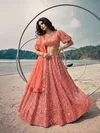 Kb 8101 Pure Butterfly Net With Embroidery Work Lehenga Choli